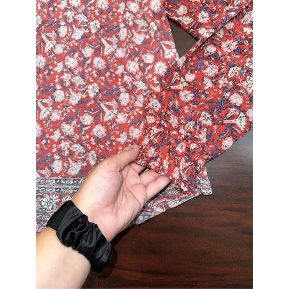 Lucky Brand Floral Long Sleeve Blouse Size Large - Picture 2 of 7